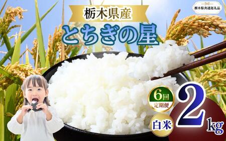 【定期便6回】栃木県産 とちぎの星 白米 2kg 2026年 先行予約 | 栃木県 矢板市