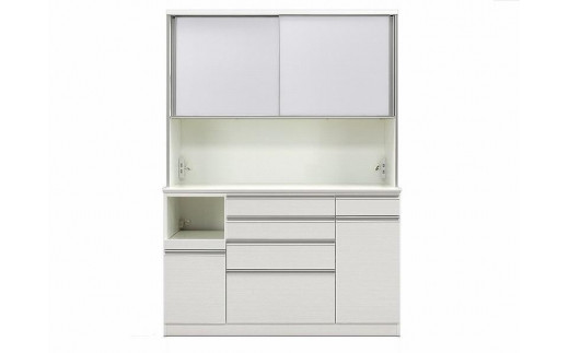 
            シュシュH キッチンボード ハイタイプ 幅150cm カップボード オープンボード 引き戸 食器棚 完成品 ダイニングボード 大川家具
          