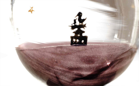 No.188 【吹きガラス作家 鈴木知子】horizon コウノトリの巣 ［グラス］