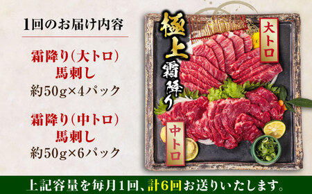 【全6回定期便】国産 サシが決め手馬刺しセット 約500g【株式会社 利他フーズ】[AYBP007]