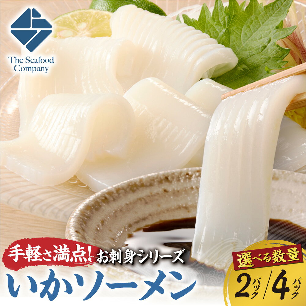 【ふるさと納税】 いかソーメン 【 選べる 数量 】 2パック 4パック いか そうめん カット済み 国産 お刺身 生食 アレンジ 海鮮丼 いか刺身 イカ 海鮮 刺身 魚介類 おかず 晩酌 つまみ 手軽 冷凍 北海道 札幌市