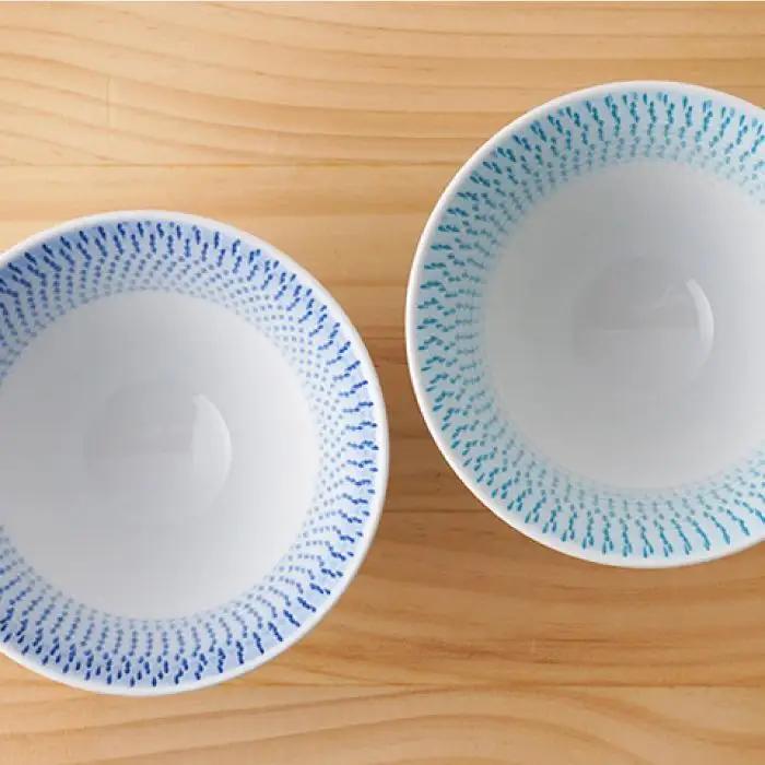 【波佐見焼】 富士碗 茶碗 2点セット 青・水色 食器 皿 【一真陶苑】 [BB23]  波佐見焼