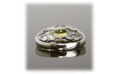 カナリー トルマリン リング 0.6ct K10WG/K10YG (13387)