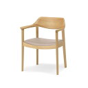 【ふるさと納税】旭川家具 カンディハウス WING LUX アームチェアーH 北海道ナラNF／MG-LGY_01215 | 国産家具 ダイニングチェアー ダイニングチェア アームチェアー チェア単品 木製 無垢 革張り おしゃれ モダン ダイニング 旭川市 ふるさと納税 北海道ふるさと納税