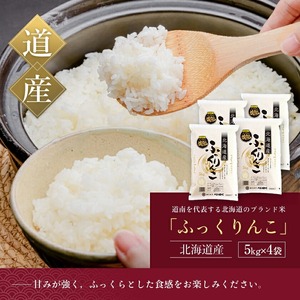 北海道米　函館育ち「ふっくりんこ」２０kgセット[6268275]
