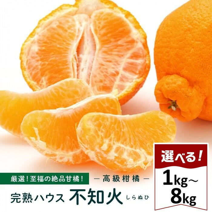 【ふるさと納税】越冬完熟しらぬひ 選べる!! 1kg～8kg 2027年3月上旬～発送予定 | みかん 不知火 しらぬい 柑橘 果物 フルーツ 産地直送 送料無料 人気 おすすめ 瀬戸内 広島県 尾道市