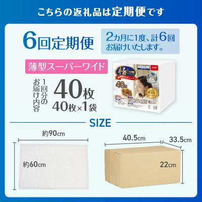 ふるさと納税 富士市 定期便【全6回】【極】シリーズ 犬用ペットシーツ 薄型スーパーワイド 40枚 ペットシート 日本製 |  | 02