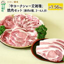 【ふるさと納税】かわい農場「中ヨークシャー交雑種」焼肉セットA（豚肉4種類、3～4人分） しっぽ豚