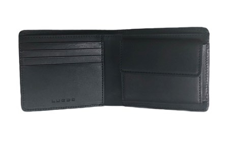 LUEGO Alabasta アラバスタ 二つ折り財布 小銭入れ付き （ブラック） F2Y-3265