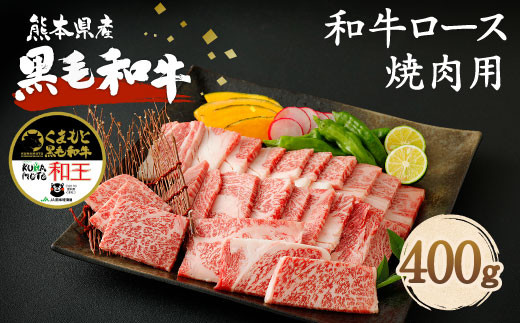 
            熊本県産 黒毛和牛 ロース 焼肉用 400g 国産 牛肉 焼き肉
          