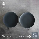 【ふるさと納税】【波佐見焼】Naturalシリーズ プレート M 2枚セット（ネイビー）【光春窯】 [XD102]