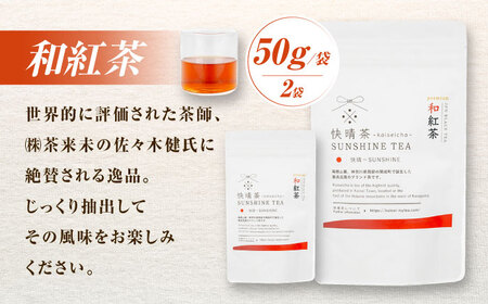 【国産】開成町オリジナルブランド「快晴茶」 和紅茶 2袋セット【AGFデザイン】開成町 お茶 茶 茶葉 和紅茶 国産[BDAT004]