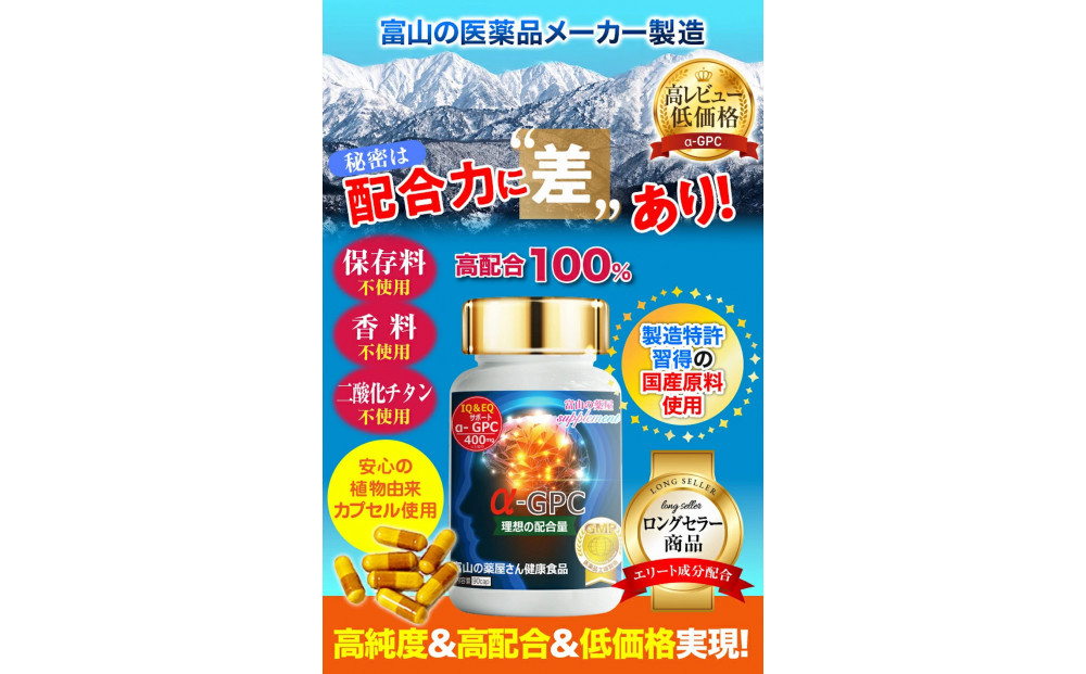 アルファGPC サプリメント 約2ヶ月分 宝蔵メディカル