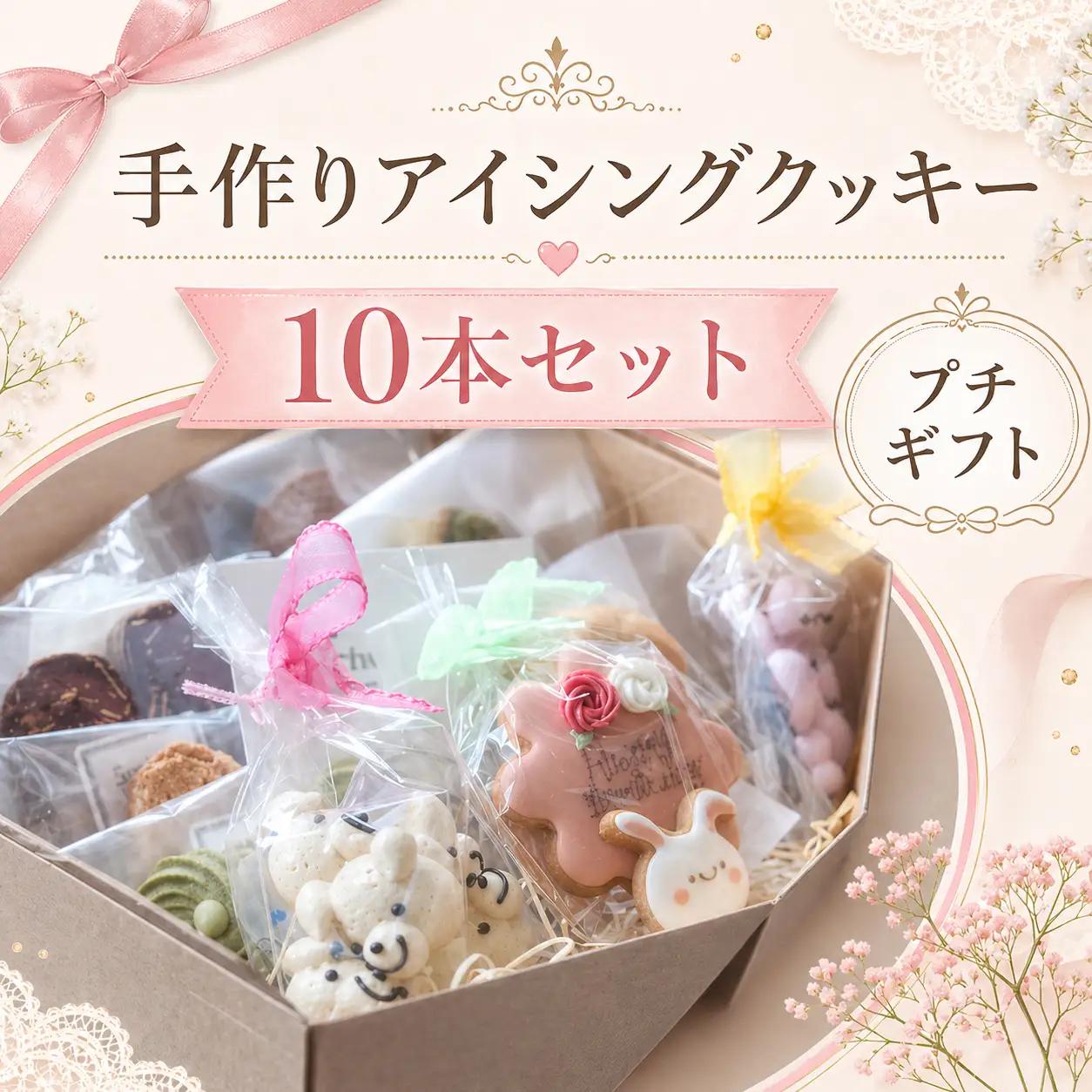 アイシングクッキーポップス 10本セット「Thank you（ホワイトデーver.）」