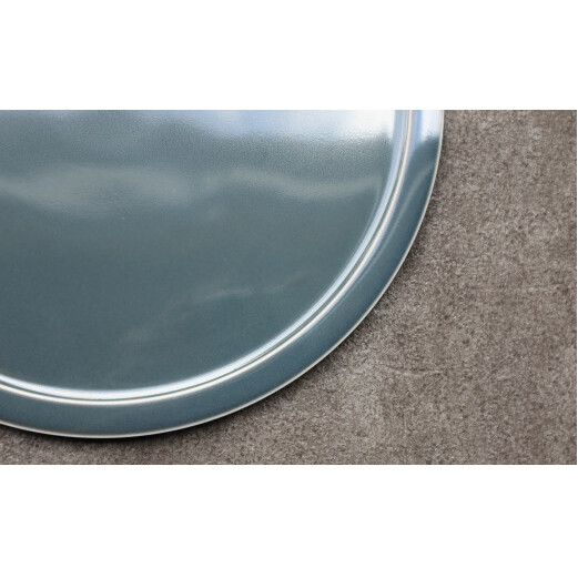 有田焼 Shallow flat plate２枚セット まるふく フラットプレート カフェ マット グレージュ ワンプレート ペア A30-430_イメージ4
