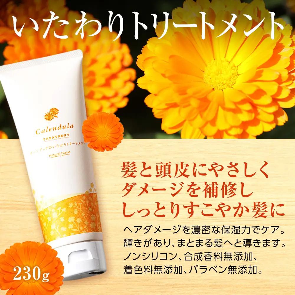 カレンデュラのいたわりシャンプー&トリートメント (シャンプー 400ml トリートメント 230g) CH804