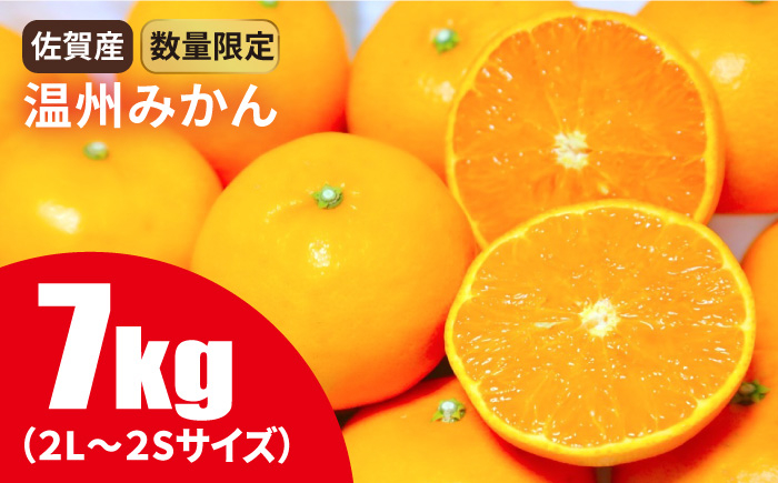 
                  【11月以降順次発送】佐賀県産温州みかん 7kg　2S～2Lサイズ　 [FBT050]
                