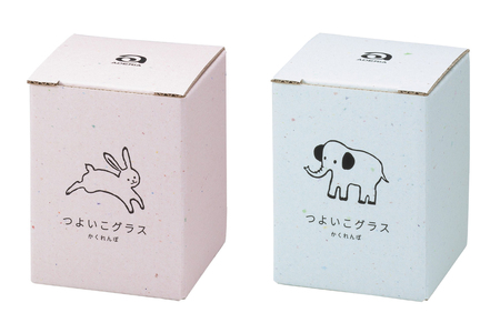 つよいこグラス (S) かくれんぼうさぎ・かくれんぼぞう 各2個｜コップ カップ 子供 食器 アデリア 石塚硝子 【0529】