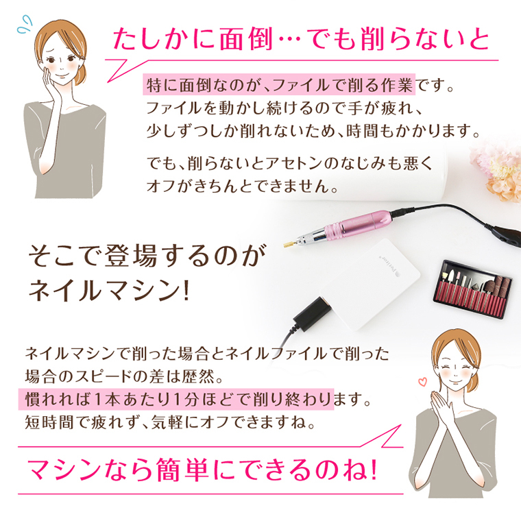 【ギフト対応可】ネイルマシン 【 プチトルS 】 ピンク ネイルマシン ネイルケア ジェルネイルオフ [DD59-NT]_イメージ4