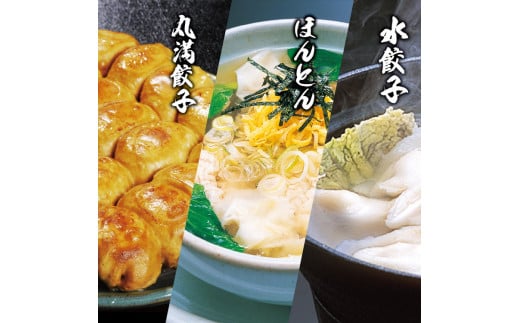 丸満味紀行セット（Y）焼餃子2包み（4人前）・水餃子1包み（2人前）・ほんとん2パック（4人前） ※着日指定不可｜餃子 焼餃子 水餃子 ほんとん ワンタン ぎょうざ ギョウザ マルマン 丸満餃子 名物グルメ ソウルフード ギフト 贈答 贈り物 プレゼント お中元 お歳暮 茨城県 古河市 送料無料 惣菜 おつまみ_CO10