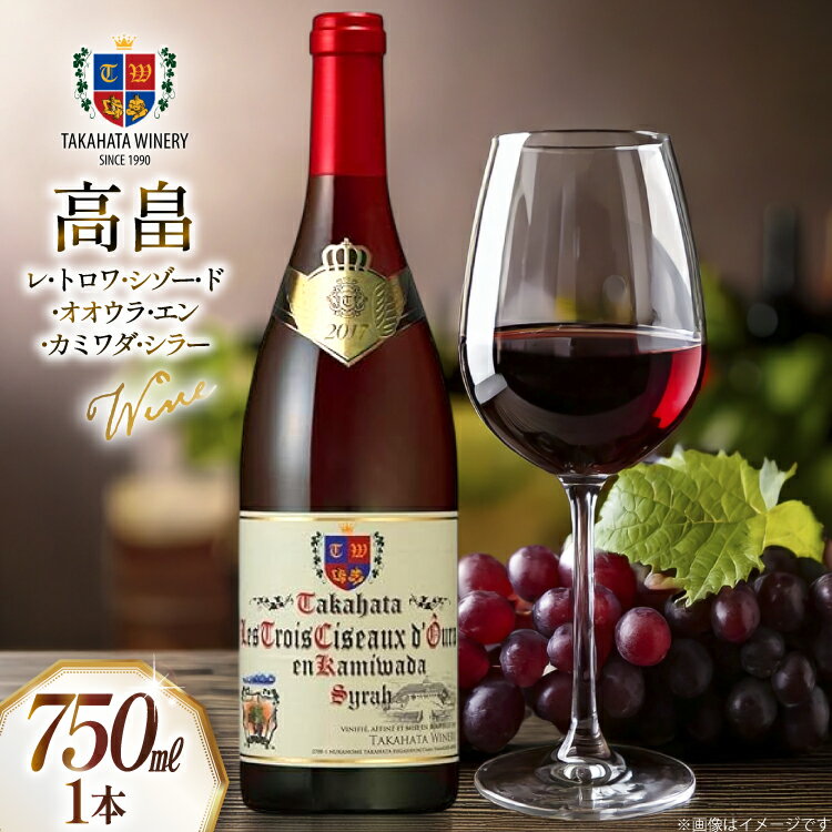 【ふるさと納税】ワイン 高畠レ・トロワ・シゾー・ド・オオウラ・エン・カミワダ・シラー 750ml 1本 [tk06ays730020 山形県 高畠町 高畠ワイナリー] 辛口 高畠ワイン 高畠ワイナリー 赤ワイン 酒