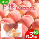 【ふるさと納税】人気です！山形産 白桃 小玉 秀品 3kg[柔らかくなる桃] 【令和6年産先行予約】FU22-745 フルーツ くだもの 果物 お取り寄せ 先行予約