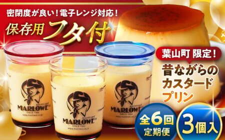 【全6回定期便】ふた付き カスタードプリンのセット  ／ お菓子・スイーツ プリン【(有)マーロウ】[ASAY017]