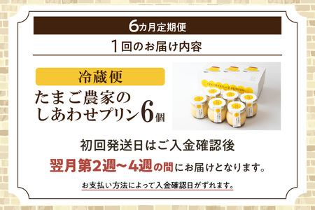 【定期便6ヶ月】たまご農家のしあわせプリン 6個セット デイリーファーム たまご 幸せ プリン 瓶入り デザート スイーツ おやつ 卵 鶏卵 ココテラス なめらかプリン 洋菓子 米卵 常滑牛乳 お菓子