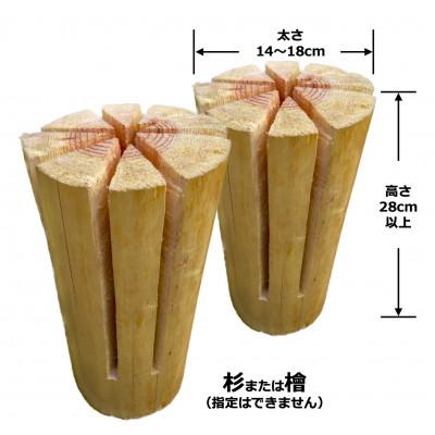 ふるさと納税 大月市 杉・檜のスウェーデントーチ　高さ28cm以上　幅14cm〜18cm　2本