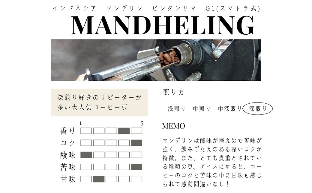 【粉】 【12か月定期便】インドネシア マンデリン ビンタンリマ G1 スマトラ式 （深煎り） 400g コーヒー 珈琲 粉 こな