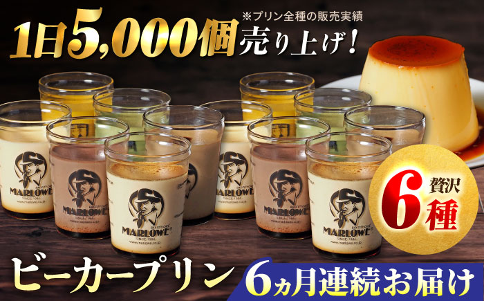 【全6回定期便】葉山ビーカープリン パーティーアソート セット 6種×2個 詰め合わせ（カスタード・かぼちゃ・抹茶・北海道フレッシュクリーム・エスプレッソ・チョコレート）プリン ぷりん スイーツ デザート パーティーセット 詰め合わせ 食べ比べ 焼きプリン 人気 お菓子 贈り物 贅沢 人気 ギフト ご褒美 洋菓子 おかし ビーカープリン プレゼント 横須賀【マーロウ】 [AKAF048]