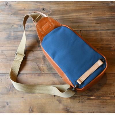 ふるさと納税 近江八幡市 ハンドメイド　上質な素材で作った大人のワンショルダーバッグ　琵琶湖ブルー |  | 02