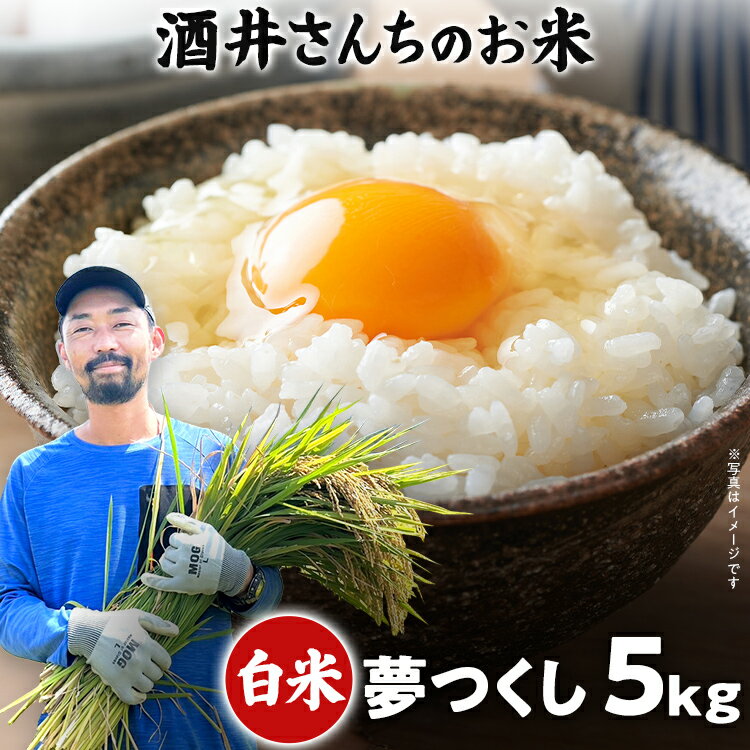 【ふるさと納税】 米 5kg 白米 精米 酒井さんちのお米 夢つくし（白米） 国産 農家直送 国産米 おにぎり お弁当 朝ごはん 軽食 間食 おやつ 福岡県 福岡 九州 グルメ お取り寄せ