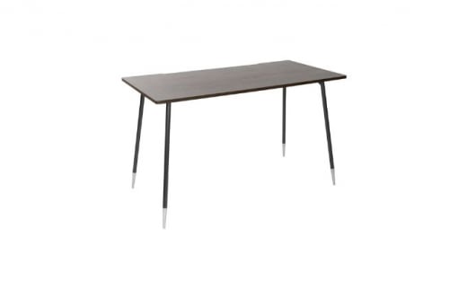 【＆FREL】ワークテーブル 天板（ウォールナット）脚/フレーム（ブラック）幅90　奥行45　高さ72【メタリックピンク】[№5840-7577]　※離島への配送不可