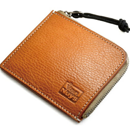 【ふるさと納税】VanNuys 薄型　L型ファスナーウォレット ファッション小物 財布 普段使い キャメル ブラック 黒 日本製 シュリンクレザー