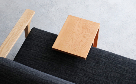 サイドテーブル tome kaku ブラックチェリー材 W41×D30×H50cm コの字 多目的 便利 テーブル 木 木材 秋山木工 家具 インテリア シンプル ナチュラル おしゃれ 国産 静岡県 