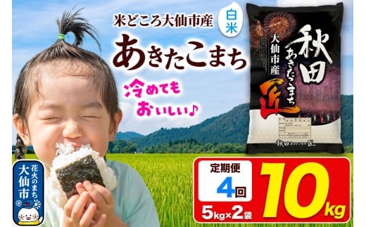 《定期便4ヶ月》米【白米】秋田県大仙市産 あきたこまち 精米 10kg（5kg×2袋）令和7年産