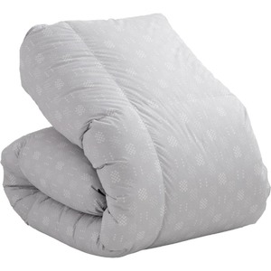 羽毛布団　ハンガリーホワイトダック93％　DP400　ダブル（グレー：かるた遊び柄） _ 羽毛 掛け布団 ハンガリー ホワイトダック ダウン 93％ 洗える 日本製 ダブル かるた遊び ふっくら 保温