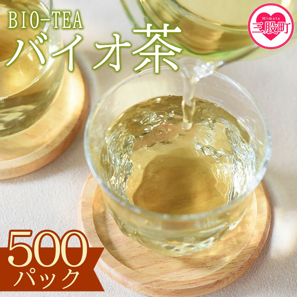 【ふるさと納税】＜バイオ茶500パック＞ お茶 茶葉 tea 緑茶 製茶 水出し アイス ティーバッグ マグボトル お手軽 小分け 飲料類 水分補給 国産 宮崎県産 九州産 スポーツ アウトドア 簡単 入れるだけ 夏 運動 お中元 敬老の日【B-0803-km】【宮崎上水園】