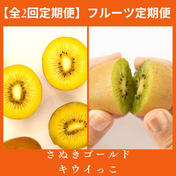 【ふるさと納税】【全2回フルーツ定期便】さぬきゴールドとさぬきキウイっこ〔提供：有限会社マミィギフトカガワ〕