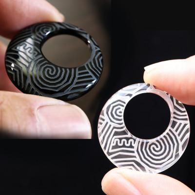 ふるさと納税 山梨県 【Do_goods】縄文土器の文様を刻む 水晶とオニキス アミュレット 659-990 |  | 01