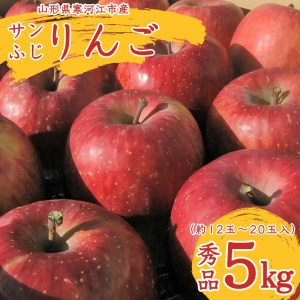 こだわり農家の 有機質肥料栽培 りんご 5kg 秀品 「サンふじ」（12～20玉） 【2025年11月頃より順次発送予定】　015-B-JF002