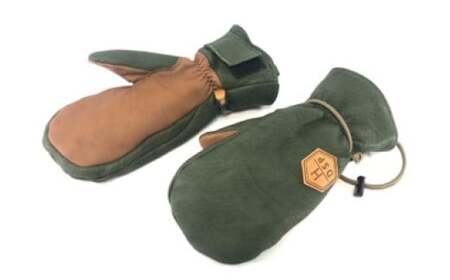 スキーグローブ 　ミトン　グリーン　L　