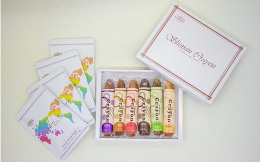 湘南クレヨン1箱・自家焙煎コーヒー(ドリップパック)4袋セット 洋菓子 コーヒー セット プレーン ココア 抹茶 紫芋 ストロベリー キャラメル バレンタイン アーモンド ココア 手作り お菓子 おか