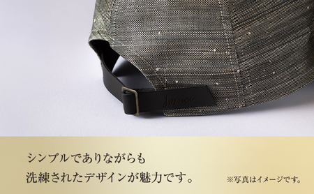 キャップ 希少素材 アバカ織とレザーのキャップ グレー 帽子 ファッション アバカ しっとり 光沢 高級感 上品 アウトドアシーン リゾート 通気性 シンプル 袋井市 静岡県