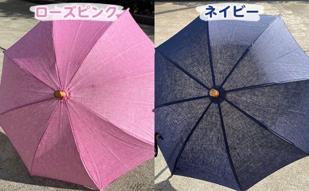 【西川洋傘加工所】1本1本職人の手作り・麻100％晴雨兼用傘 淡紫