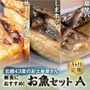 【ふるさと納税】《3ヵ月定期》北海道岩内町 北緯43度のお土産屋さん 朝食におすすめ！お魚セットA F21H-511