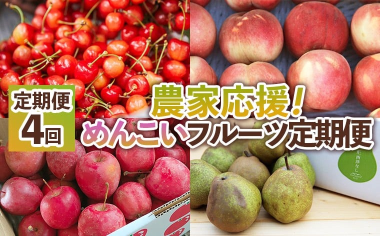 
            【定期便4回】農家応援!めんこいフルーツ定期便【令和8年産先行予約】FS25-141
          