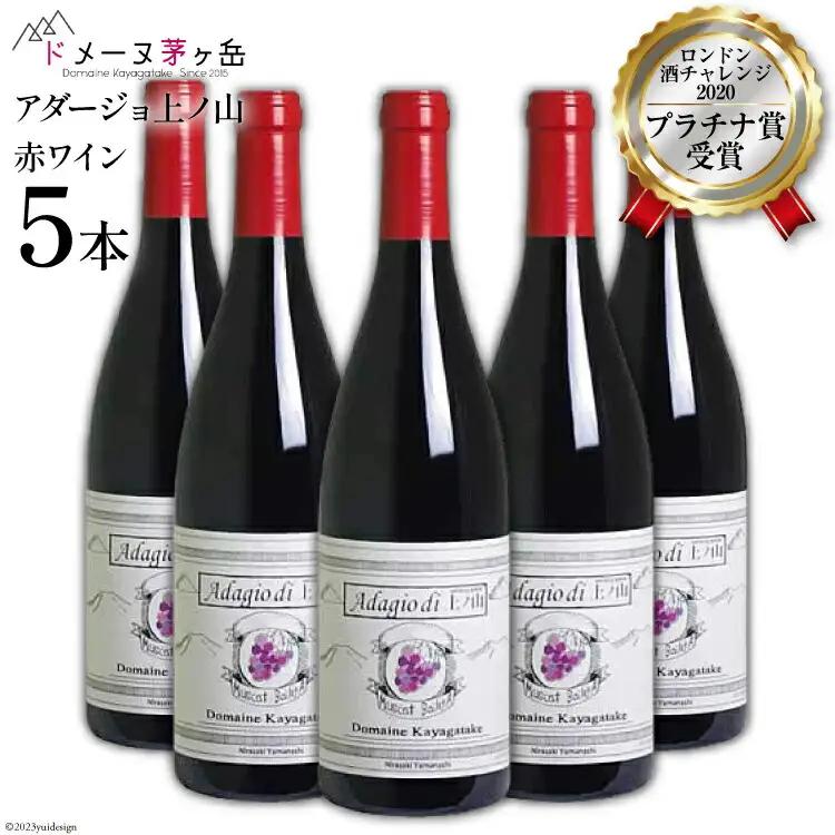 赤ワイン「アダージョ上ノ山」750ml×5本｜日本ワイン フラネオール 10倍