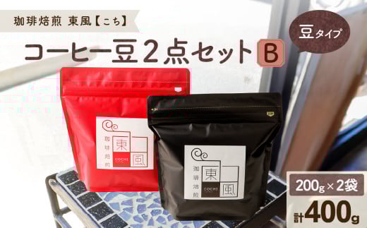 0010-G-092　自家焙煎　東風（こち）コーヒー豆2点セットB